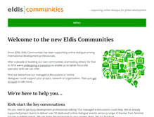 Tablet Screenshot of community.eldis.org